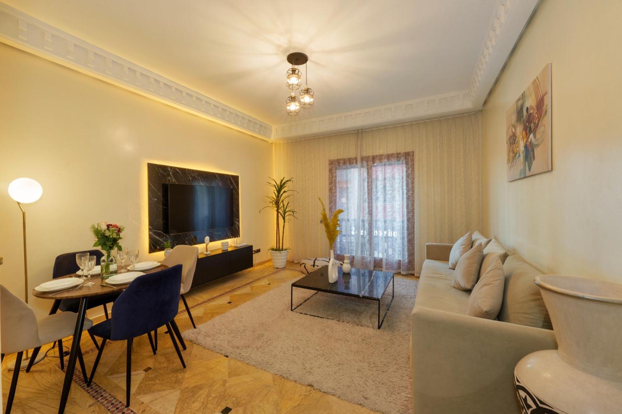 Appartement Haut Standing Gueliz Plaza Avec Vue Marrakesh Exterior foto