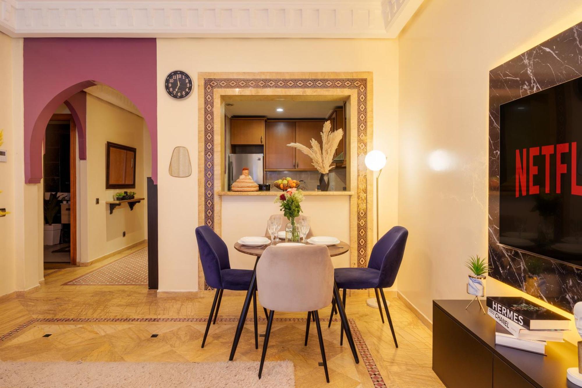 Appartement Haut Standing Gueliz Plaza Avec Vue Marrakesh Exterior foto
