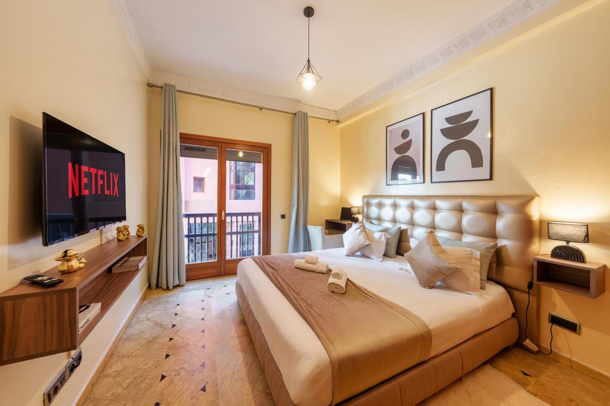 Appartement Haut Standing Gueliz Plaza Avec Vue Marrakesh Exterior foto