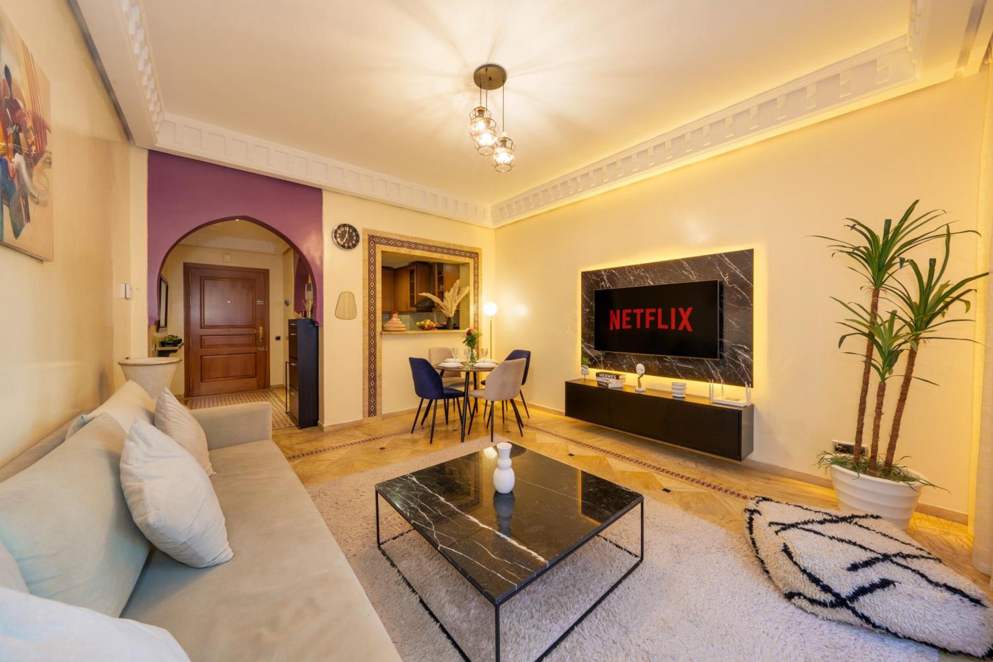 Appartement Haut Standing Gueliz Plaza Avec Vue Marrakesh Exterior foto