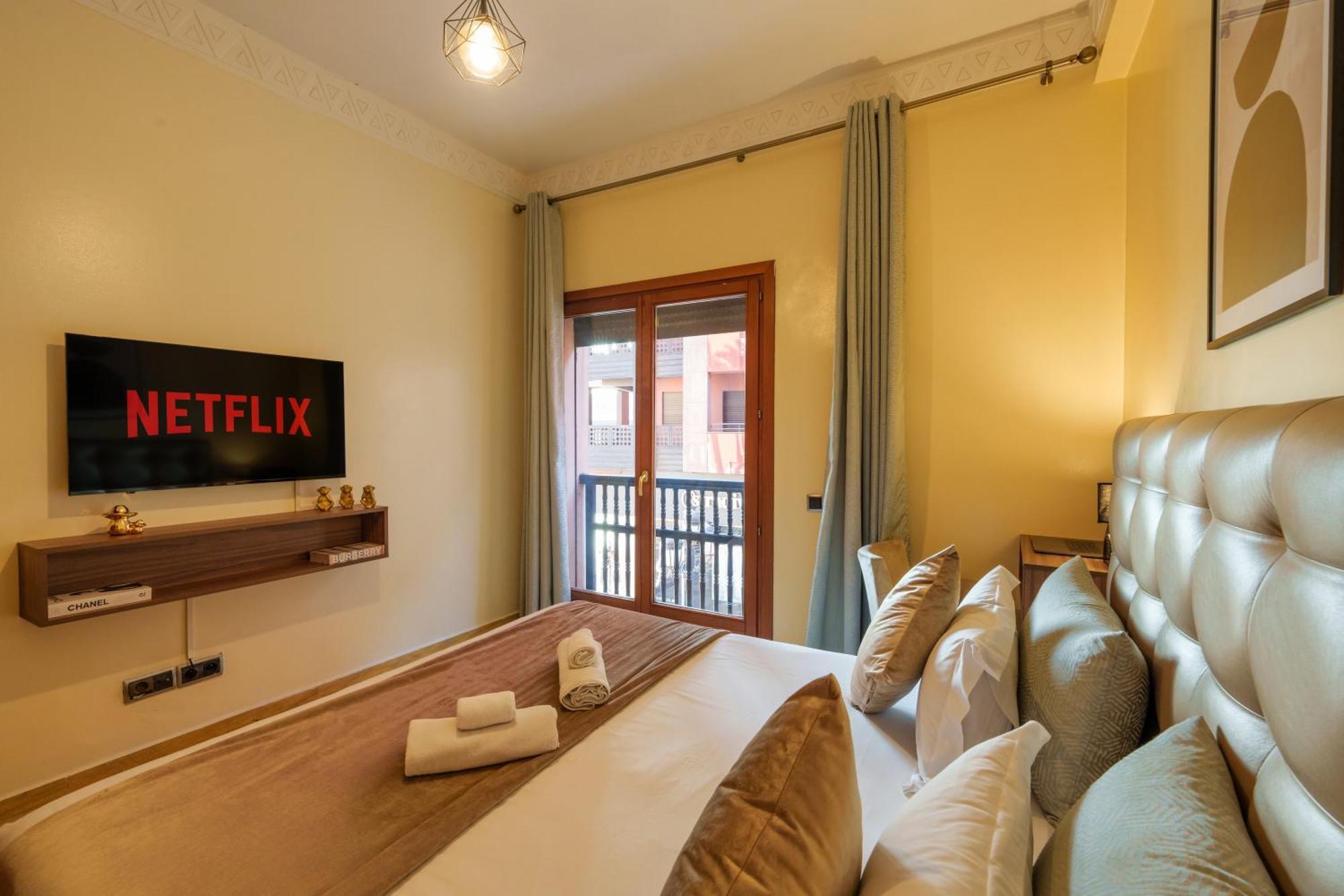 Appartement Haut Standing Gueliz Plaza Avec Vue Marrakesh Exterior foto
